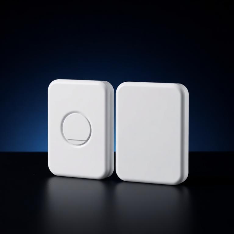 White wireless door and window contact sensor add-on
