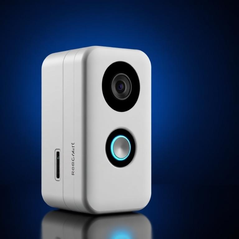 White smart video doorbell add-on