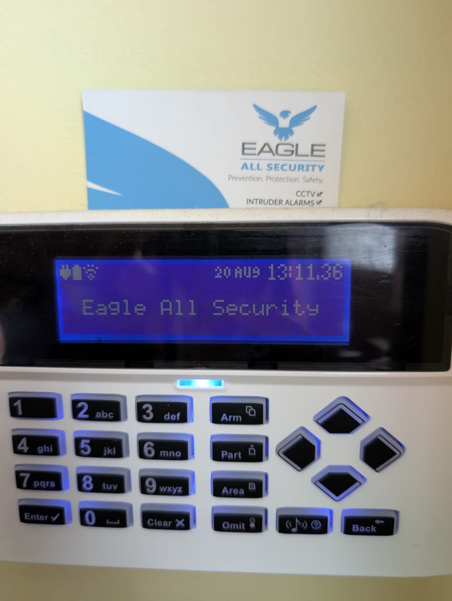 Door entry access control panel installed at a block of flats in Barnet